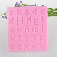 Sher Lowercase Letters Shaped Fondant Cake Chocolate Silicone Mold, Decoration Tools Bakeware N2