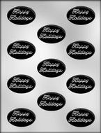 CK Products "Happy Holidays" on Oval Chocolate Mold
