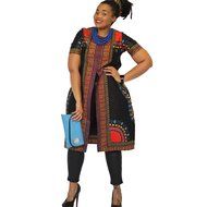 African Print Dress,Morecome Women Fashion Casual Loose Print Dress N6