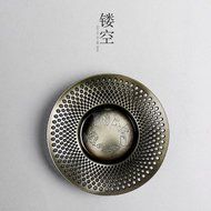 CCWY Creative coasters metal cup tea wholesale bronze mat, Cu and Fe insulation pad tea saucer tea accessories... N5