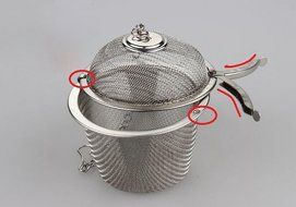 Autohome Tea Infuser Stainless Steel Strainer &amp; Steeper 2 Pack - Heart-shaped Chain N14