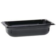 Vollrath 8042420 Super Pan 1/4 Size Plastic Steam Table Pan 2.5&quot;D , Low Temperature, Black