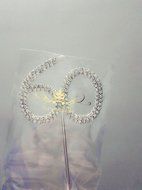 Rhinestone Crystal Silver Number 60 Birthday 60th Anniversary Cake Topper Rhinestone Crystal Silver Number 60... N4