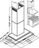 Spagna Vetro Sv198Q2-30 Wall Mount Range Hood, 30" N4