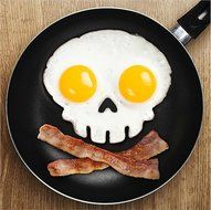 HAKSEN Silicone Egg Ring Maker Mold Shaper Combo / Breakfast Sandwich Pancake Omelet Novelty, Set of 3(Spooky... N6