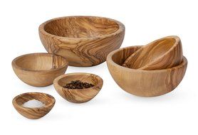 Petite Olive Wood Nesting Bowls