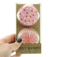 Meri Meri Toot Sweet Pink Baking Cups, 48-Pack