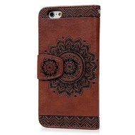 iPhone 6S Plus Case,iPhone 6 Plus Case (4.7") - Wallet Embossed Totem Flower Design Folio PU Leather with Stand... N24