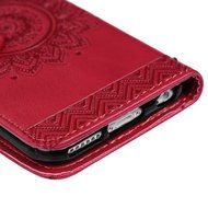 iPhone 6S Plus Case,iPhone 6 Plus Case (4.7") - Wallet Embossed Totem Flower Design Folio PU Leather with Stand... N27