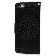 iPhone 6S Plus Case,iPhone 6 Plus Case (4.7") - Wallet Embossed Totem Flower Design Folio PU Leather with Stand... N34