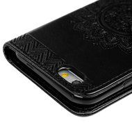 iPhone 6S Plus Case,iPhone 6 Plus Case (4.7") - Wallet Embossed Totem Flower Design Folio PU Leather with Stand... N35