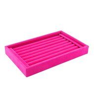 Oligex(TM) Velvet Jewelry Ring Earrings Cufflinks Display Box Storage Case Holder Organizer T Bar 1PCS PINK BLACK... N4
