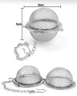 Ecoolbuy Tea Stainless Strainer Locking Tea Spice Mesh Stainless Steel Ball (Dia 5cm) N2