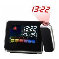 Digital Weather LCD Projection Snooze Alarm Clock Color Display w/ LED Backlight N2