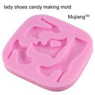 Mujiang Silicone Chocolate Mold High-heel Candy Making Kit Fondant Shoe Molds N7
