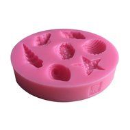 LYNCH Star Fish Shell Sea Foods Shaped Silicone Chocolate Mold Kitchen Accessories,Pink N2