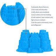 ANPHSIN Creative DIY Silicone Cake Mold-Single Cavity Castle Shape Bakeware Collection Cake Pan-Green