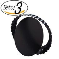 PNBB Non Stick Carbon Steel Split Decision Pie Pan with Removable Base - Set of 3 N6