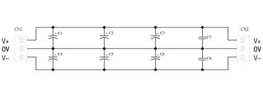 Electronics-Salon 1PCS Capacitor Filter Bare PCB, Support 6pcs D35mm Electrolytic Capacitors. N3