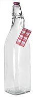 Grant Howard Square Glass Jug with Clip Top, 1 L, Clear N3