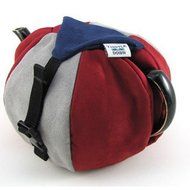 Tea Cozy for 40 Oz Teapot with Red Light Gray Blue Microsuede Made in the USA