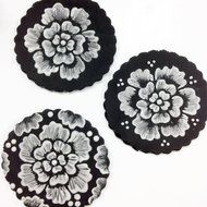 Designer Stencils C790 Brush Embroidery Flower Set, Beige/semi-transparent N3