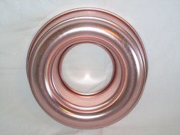 Vintage Coppertone 8 x 2 1/4 Inch Metal Ring Jell-o Mold / Cake Baking Pan N2