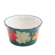 The Pioneer Woman Holiday 7-Ounce Ruffle-Top Ceramic Ramekins, Assorted Designs, Set of 8, Dishwasher/Microwave...