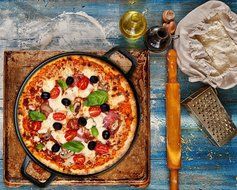 Cast Iron Griddle Pizza Pan - Pre Seasoned Grill (New Design), Black by Utopia Kitchen N10