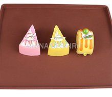 Carlie Grilled Rectangular Shape Silicone Cake Mat Cake roll Pizza Baking Pan Multifunctional Baking Tools (Small) N6