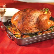 Good Cook Nonstick Extra Large Roast Pan with Rack, 17.5 x 11.75", Gray N3