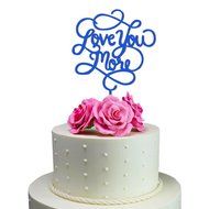 Sugar Yeti Made In USA Wedding Cake Topper Love You More #24 Gold Mirror N8