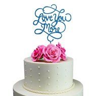 Sugar Yeti Made In USA Wedding Cake Topper Love You More #24 Gold Mirror N10