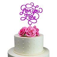 Sugar Yeti Made In USA Wedding Cake Topper Love You More #24 Gold Mirror N11