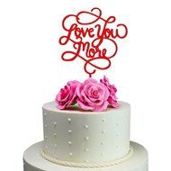 Sugar Yeti Made In USA Wedding Cake Topper Love You More #24 Gold Mirror N13