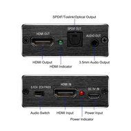 Tomsenn 4K x 2K HDMI Audio Extractor Converter HDMI to HDMI and Optical TOSLINK SPDIF + 3.5mm Stereo HDMI Audio... N3