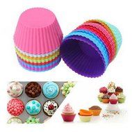 Wispun 5pcs/lot Silicone Muffin Cases Cake Cupcake Liner Baking Mold kitchen unit N5