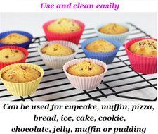 Wispun 5pcs/lot Silicone Muffin Cases Cake Cupcake Liner Baking Mold kitchen unit N6
