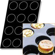 Matfer Bourgeat Silicone Flexipan 8 Oz. Quiches / Tart Mold, 12 Cups Black 336049