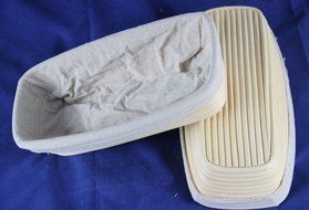 BetterJonny - 12" Oblong Banneton Brotform Bread Dough Proofing Basket &amp; Liner Combo