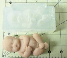 One Piece 4 Inch Chubby Baby Clear Silicone Mold for Food or Crafts N4