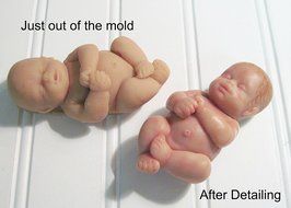 One Piece 4 Inch Chubby Baby Clear Silicone Mold for Food or Crafts N5