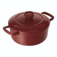 Kuhn Rikon "Vitrifeu" Round 1.8 L Roasting Pot, 7.09", Red