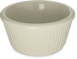 Carlisle S287-842 12 Piece Melamine Cash and Carry Fluted Ramekin Set, 4 oz Capacity, 1.78" Height, Bone (Case...