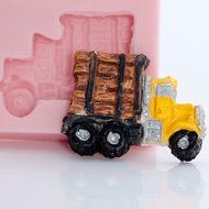 Small Log Truck Silicone Mold Food Safe Fondant, Resin, Polymer Clay Mold. Flexible easy to use. Jewelry, Craft... N2
