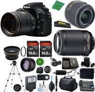Nikon D810 International Version - No Warranty, 18-55mm f/3.5-5.6 AF-S DX VR, Nikon 55-200mm f4-5.6G VR, 2pcs...