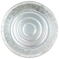 Durable Foil Pans 8 1/8" For Foods Pizza Plate Baking Dish With Lids 10 Sets. N3