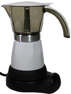 Electric Espresso Coffee Maker. 1 to 3 cups adjustable capacity. White finish