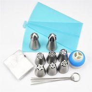 TANGCHU Russian Piping Tips Set Nozzle Cake Decoration Sphere Tips Icing Piping Tulip Cake Coupler Tool cake decorations... N8