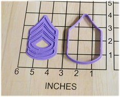 US Army Sergeant First Class Military Promotion Party Cookie Cutter and Stamp #1046